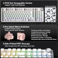 thumbnail image 6 of Restored AULA F99 Pro Wireless Mechanical Keyboard-Silent Version,BT5.0/2.4GHz/USB-C Hot Swappable Custom Keyboard,Gasket Structure,Pre-lubed Linear Switches RGB Backlit Computer Gaming Keyboards (Refurbished), 6 of 9
