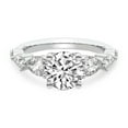 thumbnail image 5 of IGI Certified 1 Carat Round Shape Lab Grown Diamond Engagement Ring | 14K White Gold | Frances Side Stone Diamond Ring | FG-VS1-VS2 Quality Friendly Diamonds, 5 of 7