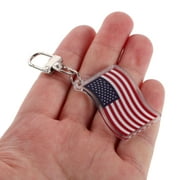 LOLIPPYY 6-Pack USA Flag Keychains, Lightweight Material, Ideal for Keys, Bags, and Accessories Decoration