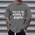 thumbnail image 6 of Razzly Men T Shirts Funny Print Graphic Tee Comfortable Short Sleeve Casual Summer Top for Daily Wear Outdoor Activities(Dark Gray,XL), 6 of 6