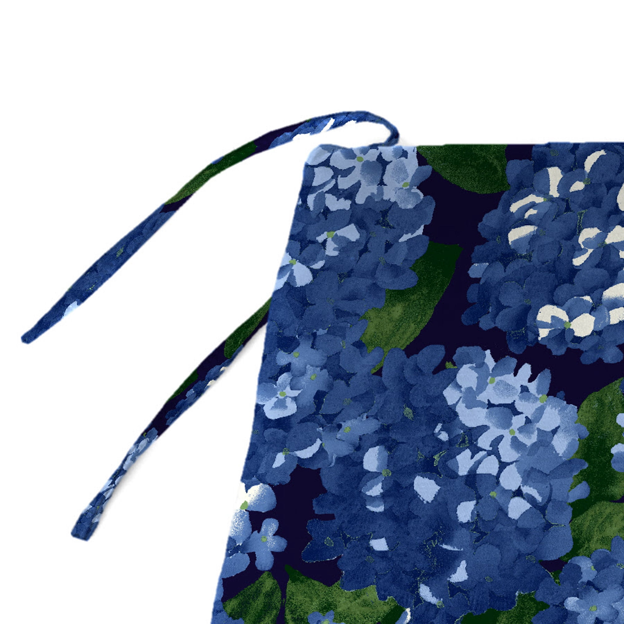 Jordan Manufacturing 57" x 18.75" Hydrangea Midnight Navy Floral Rectangular Outdoor Settee Swing Bench Cushion with Ties