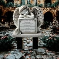 thumbnail image 7 of Garden Angel Statue, Angel Tombstone Commemorative Plaque, Memorial Plaque with Sleeping Angel Garden Statue, Sympathy Gift Human Memorial Gifts, 7 of 7