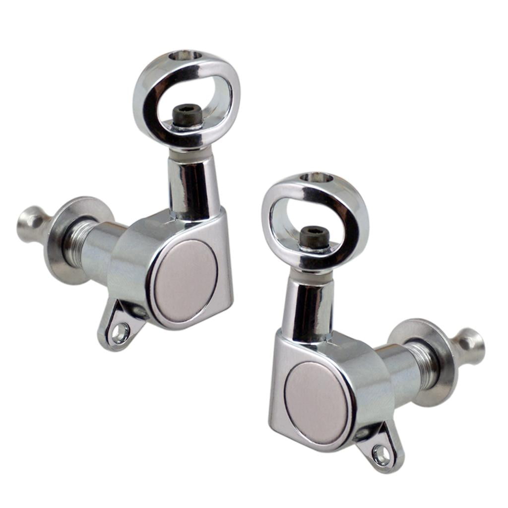 6 Pieces Guitar Replacement Full Closed Tuning Pegs Machine Heads for Electric/Acoustic Guitar
