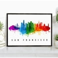 thumbnail image 1 of Pera Print San Francisco Skyline California Poster, San Francisco Cityscape Painting Unframed Poster, San Francisco California Poster, Home Office Wall Decor - 20x30 Inches, 1 of 1