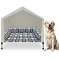 thumbnail image 1 of Cama elevada para perros House Caghash, resistente a la intemperie, 2 en 1, con almohada, 1 of 7