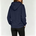 thumbnail image 4 of Zip Up Hoodie Women Long Sleeve Full Zipper Oversized Sweatshirt Comfy Travel Track Jacket Fall Clothes with Pockets, L, 4 of 6