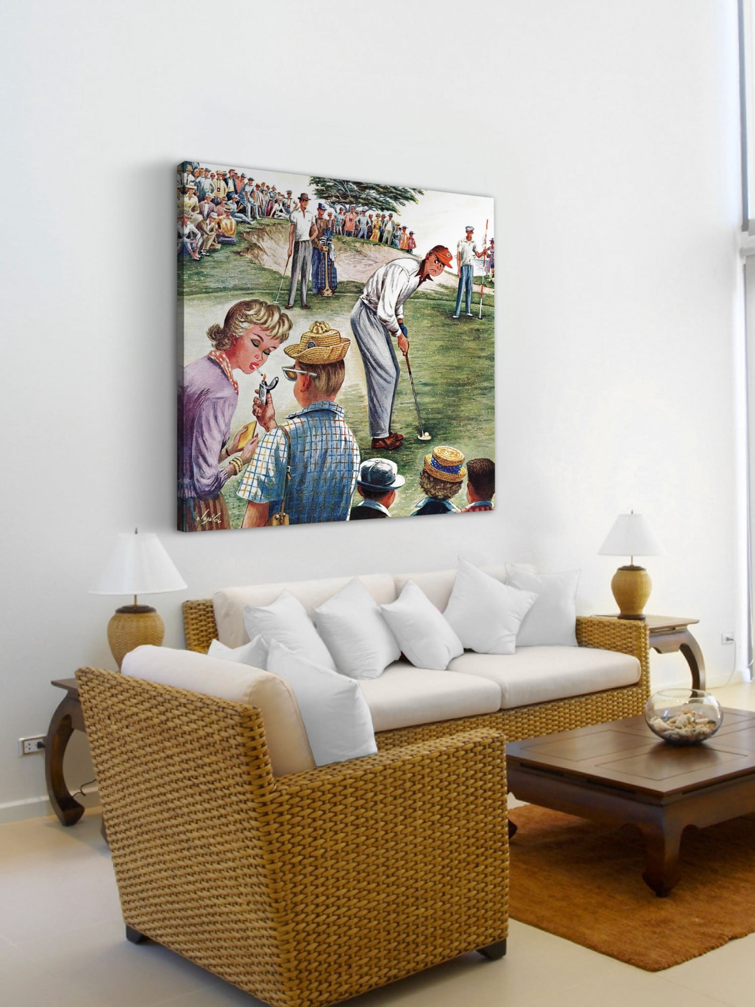 Marmont Hill Distracted Pro Golfer by Constantin Alajalov Painting Print on Canvas