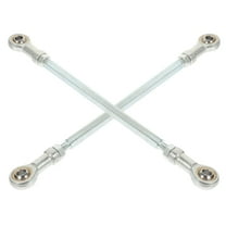 WORGEOUS  2 Pcs Go Kart Tie Rods Ignition Key Steering End Assembly Toy Motorbike Silver