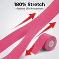 thumbnail image 5 of Kinesiology Recovery Tapes, 20 ct Precut Strips, 1 Roll, Water Resistant, Elastic Athletic Tape for Sports & Weightlifting, Muscle Strain Relief & Joint Support, 5 of 10
