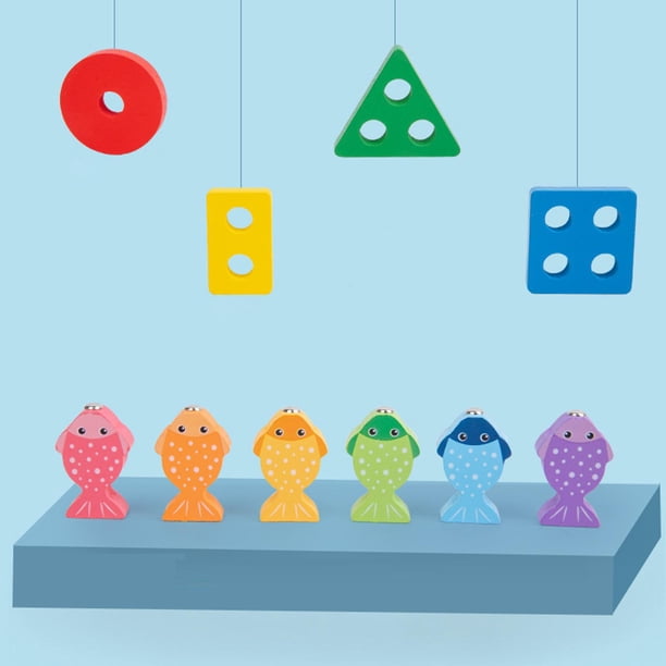 Wdmiya Juguete Montessori 9 En 1 De Madera Para Niños De 1 Año – Incluye Pesca, Clasificación, Pañuelos Y Más – Juego Educativo De Coordinación Y Motricidad – Regalo De Cumpleaños