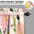 thumbnail image 4 of Colorful Flowers Kitchen Curtain Valance 3 Piece Set Short Curtain Sink Window Decor 36 Inch Small Window Treatment Tier 27.5x36 Length, 4 of 4