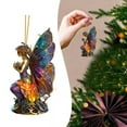thumbnail image 5 of Halloween Decor - Halloween Witch Decoration - 3 Ornaments - Colorful Fairy Fairies Painted Charm Fun and Mysterious Rear View Carmirror Charm Backpack Decoration Preferred Gift Home Decoration, 5 of 9