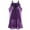 H-Purple28, variant on FEIFLY Women Plus Size Cold Shoulder Butter Fly Sleeve Dress Lace Up Halloween Solid Color Long Dresses Elegant Dress Festival Clothing
