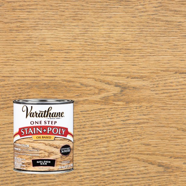 Golden Oak, Varathane Stain + Polyurethane Oil-Based, Semi-Gloss ...