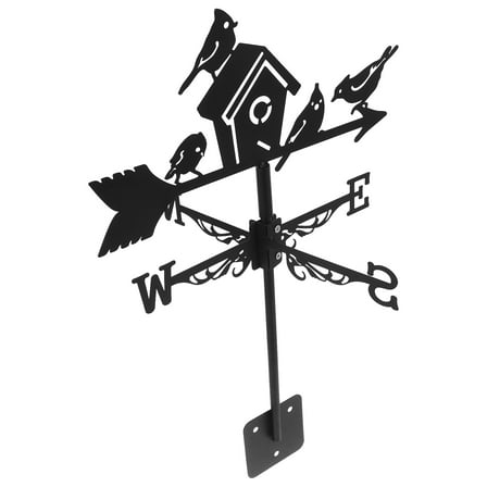 WHAMVOX Iron Weathervane for Roof Garden Birdhouse Decorative Wind Direction Indicator Metal Weather Vane for Garden Patio and Lawn Decoration