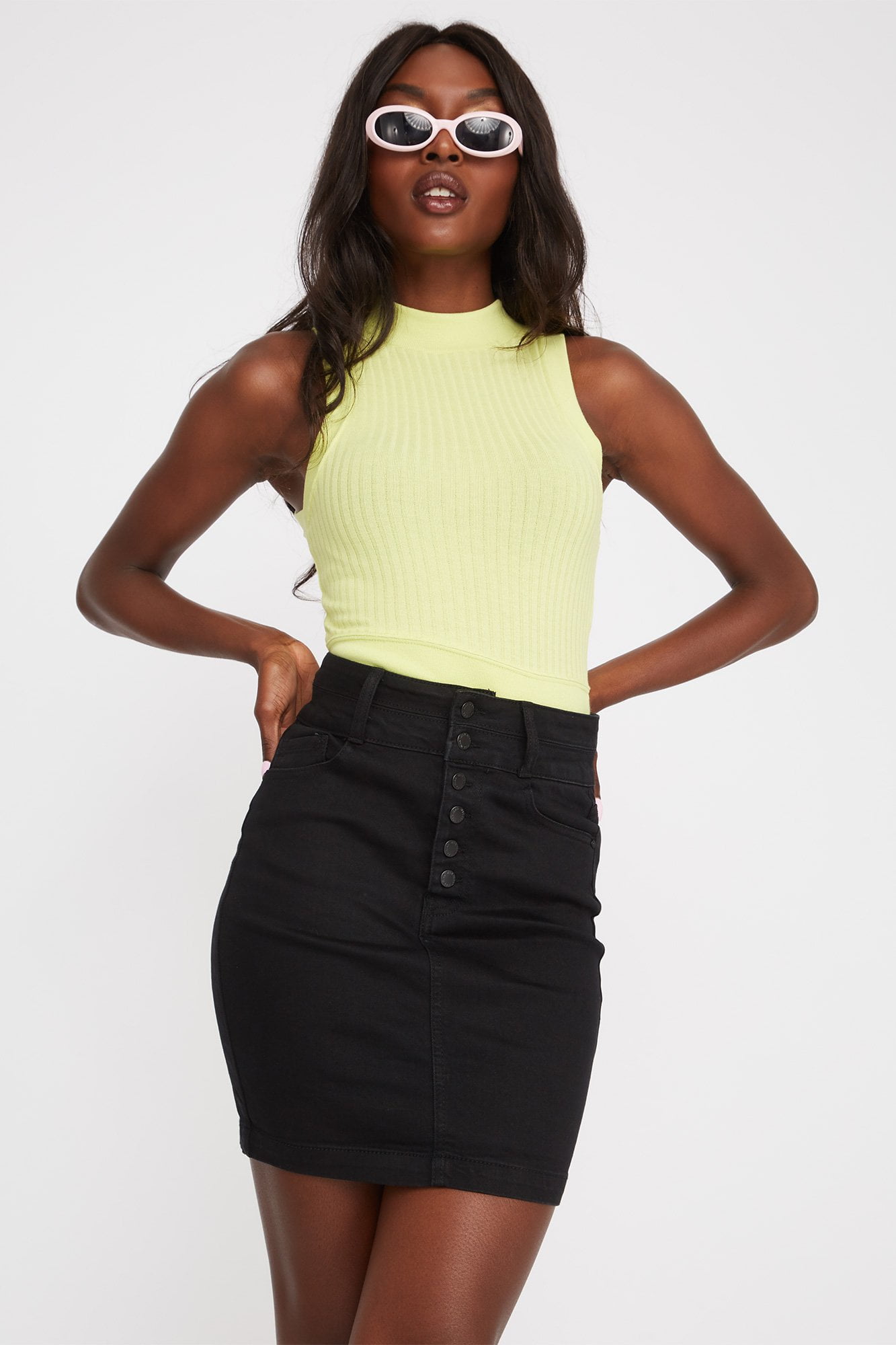 Urban Women's Pencil ButtonUp Denim Mini Skirt Walmart Canada