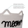 thumbnail image 4 of Zenna Home Coiled Rope Oval Storage Basket with Cat's Meow Decorative Message, Pet Themed Basket, 4 of 7