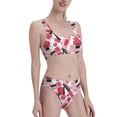thumbnail image 2 of Daiia Makeup printed 2 piece Swimsuit Bikinis for Women High Waisted Racerback Bathing Suits Summer Tummy Control Scoop Neck Swimwear-Small, 2 of 8