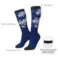 thumbnail image 4 of Naloa Christmas Blue Knee Socks, High Socks Long Stretchy Sock Women Knee High Stocking, Long Socks for Women, 4 of 6