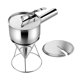 thumbnail image 1 of Embudo dispensador de masa, herramienta de cocina, embudo de repostería de acero inoxidable tapa de 1200ml, 1 of 9