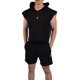thumbnail image 3 of Fleece Short John Leopard Con Cierre En Bolsas Gimnasio, 3 of 6