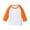 #0169-Orange, variant on Favoffer Winter Kids Raglan 3/4-Sleeve Modal-Blend Top - Lounge,Play,Travel,Casual 3-14Y