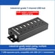 thumbnail image 3 of Concentrador USB Industrial de 7 Canales con Puerto USB 2.0 y Adaptador de Expansión para 11/10/8/Linux, 3 of 5