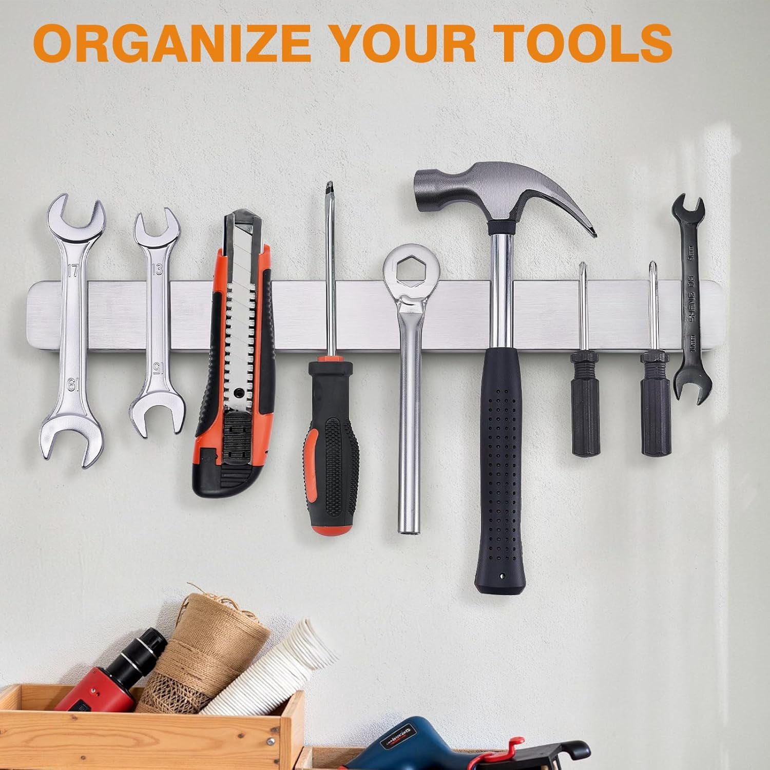 15.9 Inch Magnetic Knife Strip - Knife Holder for Wall & Refrigerator - High Stability Screw-Mount Design, Professional Kitchen Utensil Organizer