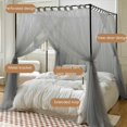 thumbnail image 2 of Mosquito Net,Canopy Bed Curtains,Double Bed Mosquito Net Frame,Stainless Steel Bracket,Room Decoration for Indoor Outdoor, 2 of 6