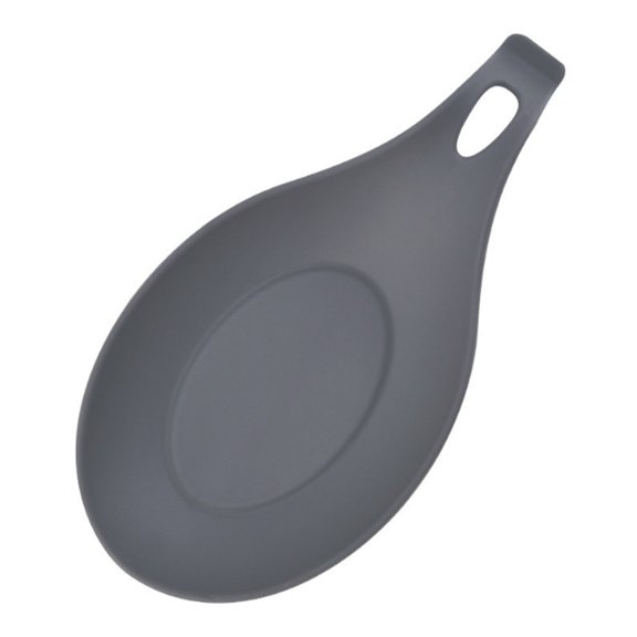 Silicone Soup Spoon Pad Heat Insulation Mat, Easy to Clean Kitchen Spoon Rest for Countertop, Dish Pad and Spoon Support(Gray)
