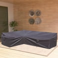 thumbnail image 3 of Flexiyard Patio Furniture Cover, Outdoor Sectional Covers, 83"X104" Waterproof 600D, L-Shaped, 3 of 8