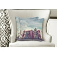 thumbnail image 4 of Ambesonne Fantasy Throw Pillow Cover 2 Pack, City of Old Books Birds, 24", Red and Blue, 4 of 6