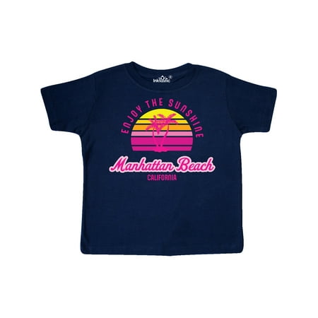 

Inktastic Summer Enjoy the Sunshine Manhattan Beach California in Pink Gift Toddler Boy or Toddler Girl T-Shirt