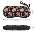 thumbnail image 2 of KLL Rose Flowers Print Eyeglass Case for Men & Women's Classy Travel Eyewear Holder Case Zipper Eyeglasses Case With Hook, 2 of 6
