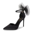 thumbnail image 1 of Zapatos de Tacón Stiletto con Correa al Tobillo para Mujer DREAM PAIRS 10 cm Negro, 1 of 5