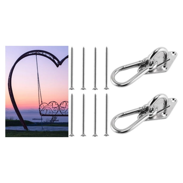 Almohadilla Placa oscilante Clips de mosquetón s de anillo de de metal duradero para cubierta Montaje de cuerda Escalada en , estiloD Soledad Ganchos para hamacas