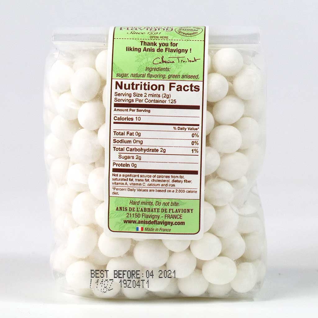 Les Anis de Flavigny Original Anise Drops - French Hard Candy - Large Bag 8.8 oz