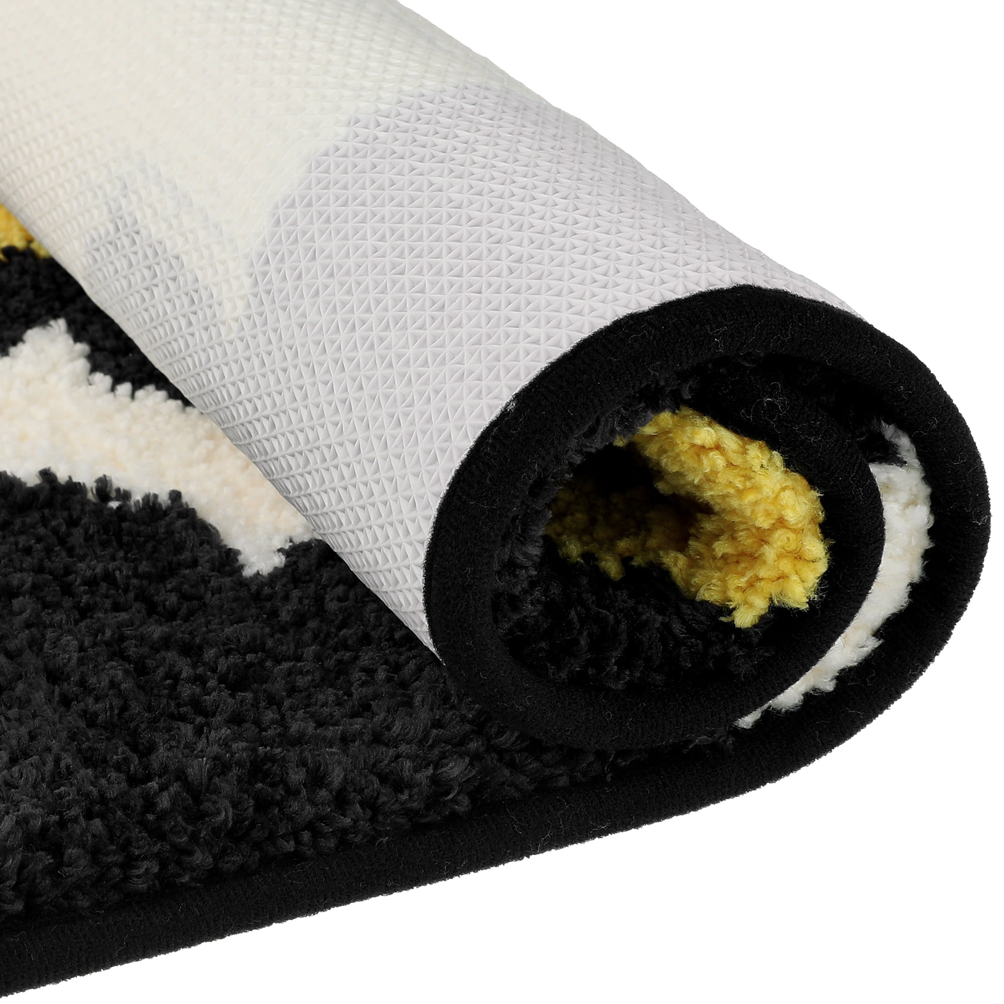 Unique Bargains Bathroom Rugs Soft Plush Fluffy Non-Slip Printing Quick Dry Bath Rugs Flower-3 20"x32"