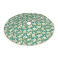 thumbnail image 2 of Bingfone Christmas Tree Skirt Mat Christmas Decoration Interior 30" -SHIBA WITH FLORAL, 2 of 6