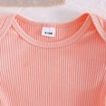 thumbnail image 5 of Odeerbi 0-18 Months Baby Girls Summer Outfits Layette Set Rib Knit Bodysuit Bib Overall Dress Set Solid Color Jumpsuit Cute Suspender Skirt Set Baby Girls Clothes, 5 of 9