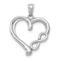 Primal Gold 14 Karat White Gold Small Infinity Heart Pendant