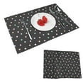 thumbnail image 1 of DouZhe Ensemble de 4 Sets de Table en Polyester, Motif à Pois Colorés Résistants à la Chaleur pour Table à Manger, 12 Pouces x 18 Pouces, 1 of 6
