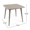 thumbnail image 6 of Simple Wood Top Feature / Outdoor Family Gatherings / Gray Acacia Dining Table, 6 of 6