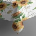 thumbnail image 3 of White Sunflower Bouquet Pattern Rectangle Tablecloth 60"x84",Waterproof Polyester Rectangle Table Cloth, Wipeable Spillproof Polyester Tablecloth for Dining, Camping, Indoor and Outdoor, 3 of 5
