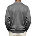 thumbnail image 4 of Long Sleeve Polo Shirt for Men Turn Down Collar Heavyweight Knit Polo Slim Fit Casual Shirts Soft Fabric, 4 of 6