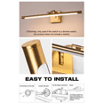 thumbnail image 6 of SEEDIQ LED Wall Lights for Living Room 23.62 inch 10W Gold Indoor Wall Sconces Dimmable Hardwired Wall Lighting Fixture for Bedroom Cabient Home Decor, 6 of 6