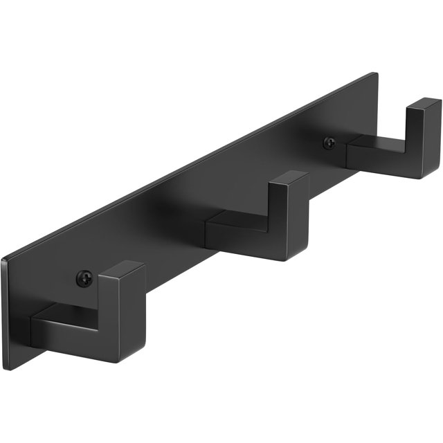 Coat Rack Wall Mount with L Shaped Coat Hooks Wall Hooks Heavy Duty Stainless Steel Towel Hooks Wall Coat Hanger Robe Hooks for Bathroom Kitchen Entryway ( Hooks PC)