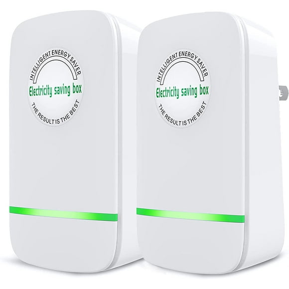 Jinsinto Économiseur d'Énergie, Économiseur d'Énergie Domestique, Boîte d'Économie d'Électricité Appareil de Marché de Bureau Électrique Smart US Plug (2 Pack)