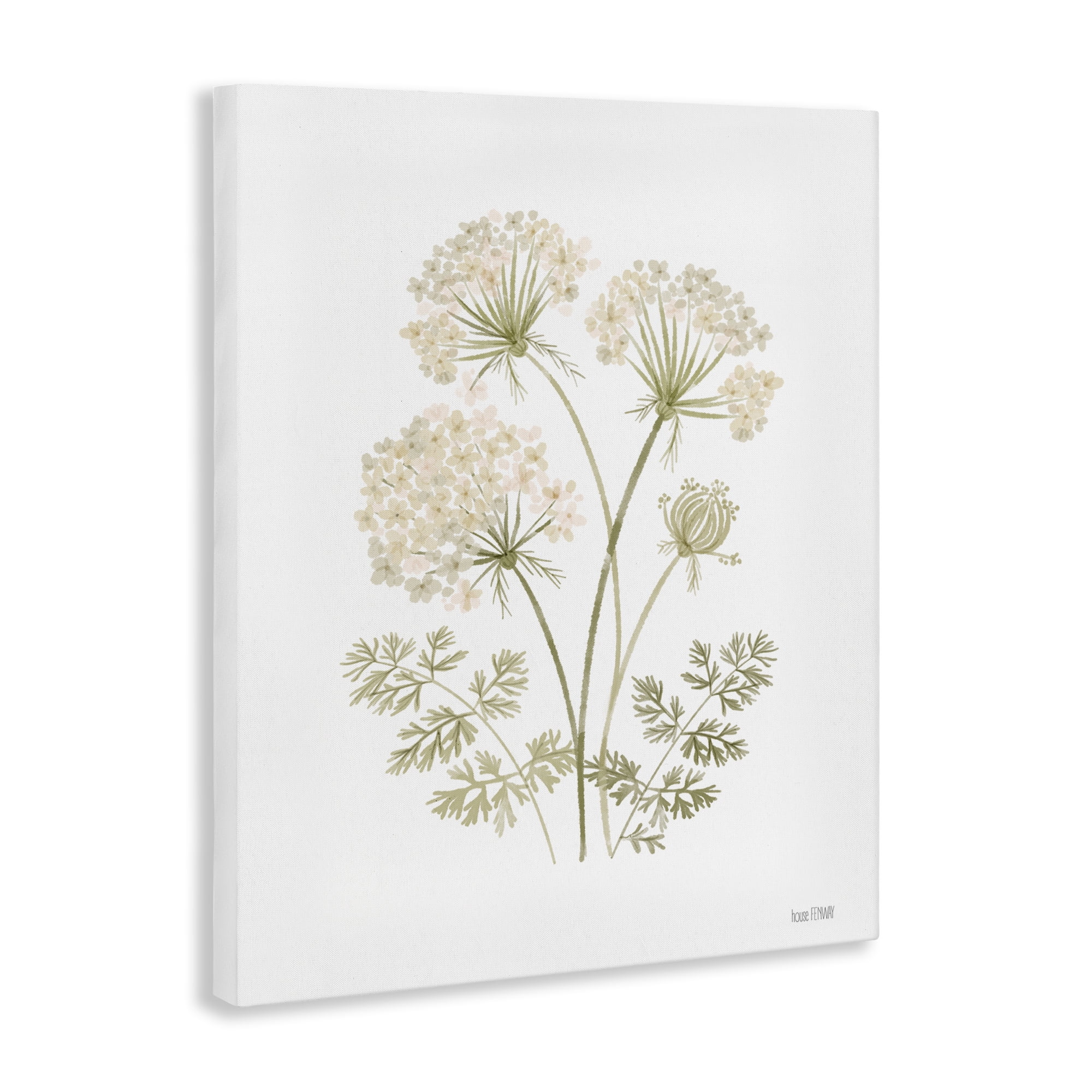 Stupell Industries Muted Cottage Dandelions Plants & Flowers Painting Wrapped Canvas Art Print Wall Art, 24 x 30