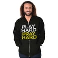 thumbnail image 3 of Play Hard Pray Hard Christian Faith Zip Up Hoodie Men's Women's Brisco Brands L, 3 of 6